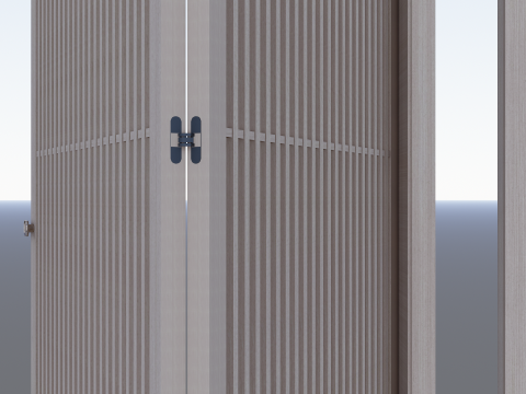 Interior folding shutter door -A3 3D मॉडल
