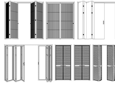 Interior folding shutter door -A3 3D मॉडल