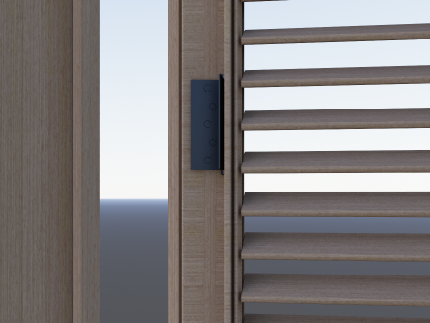 Interior folding shutter door -A4 3D Модель