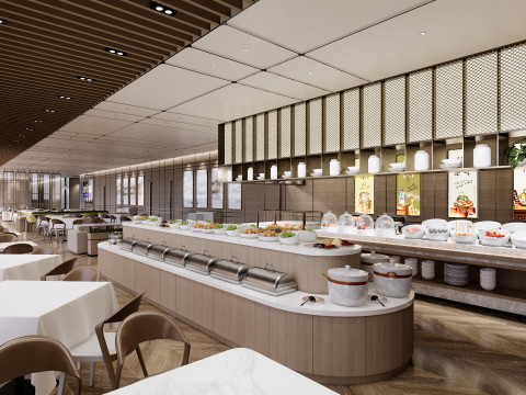Self-service corporate cafeteria -A1 Modèle 3D