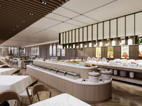 Self-service corporate cafeteria -A1 3D Model