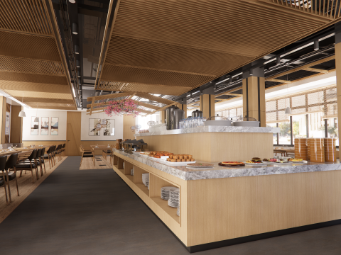 Self-service corporate cafeteria -A3 3D 모델