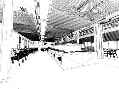 Self-service corporate cafeteria -A3 3D 모델