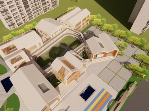 Primary School and Kindergarten -B1 3D 模型