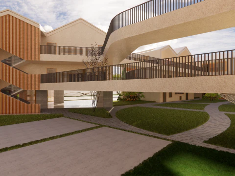 Primary School and Kindergarten -B1 3D Model