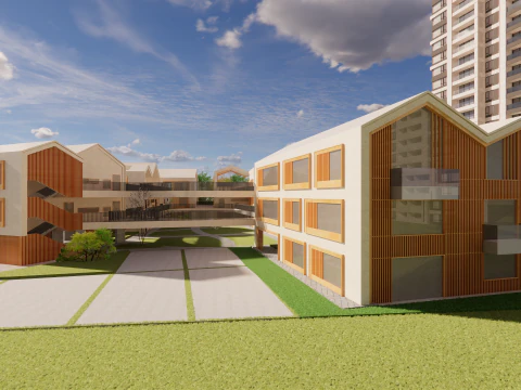 Primary School and Kindergarten -B1 3D Model