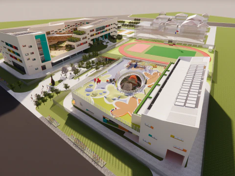 Primary School and Kindergarten -B2 3D Model