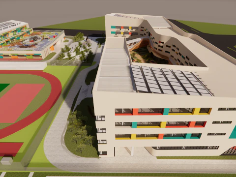 Primary School and Kindergarten -B2 3D Model