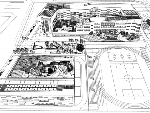 Primary School and Kindergarten -B2 3D Model