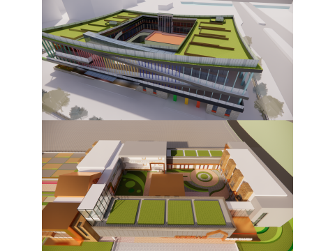 Primary School and Kindergarten -B3 3D Модель