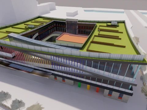 Primary School and Kindergarten -B3 3D Model