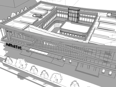 Primary School and Kindergarten -B3 3D Model