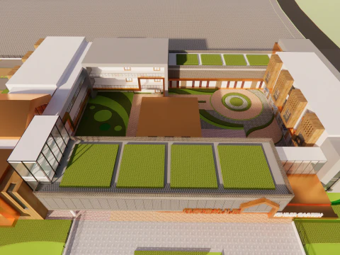 Primary School and Kindergarten -B3 3D Model