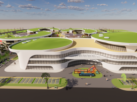 Primary School and Kindergarten -B4 Model 3D