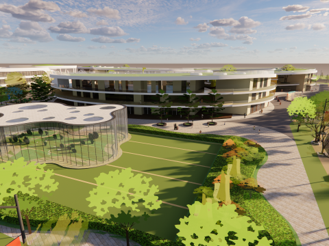 Primary School and Kindergarten -B4 Model 3D