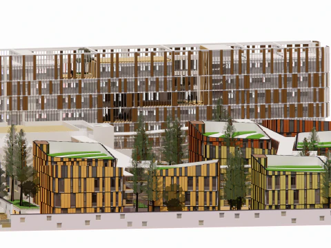 Primary School and Kindergarten -B5 3D Model