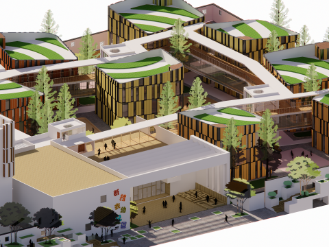 Primary School and Kindergarten -B5 3D 模型