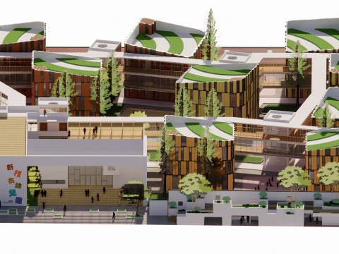 Primary School and Kindergarten -B5 3D Model