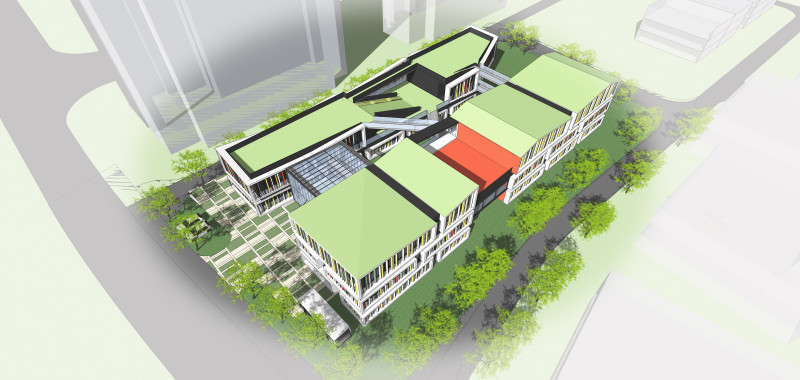 Primary School and Kindergarten -B6 Modèle 3D .c4d .max .obj .3ds .fbx .stl .blend 