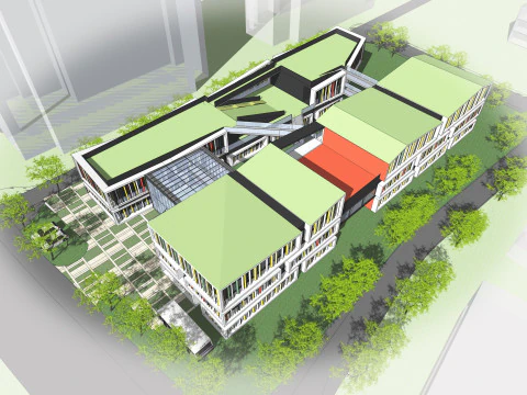 Primary School and Kindergarten -B6 3D Model