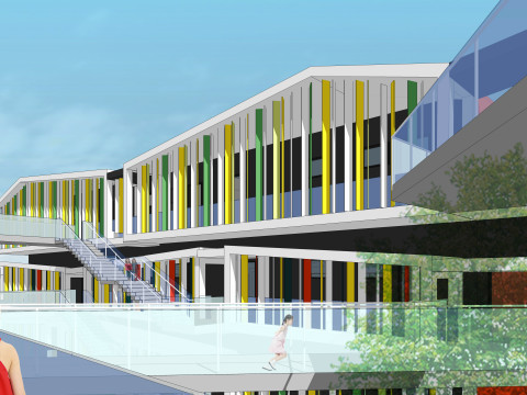 Primary School and Kindergarten -B6 Modèle 3D