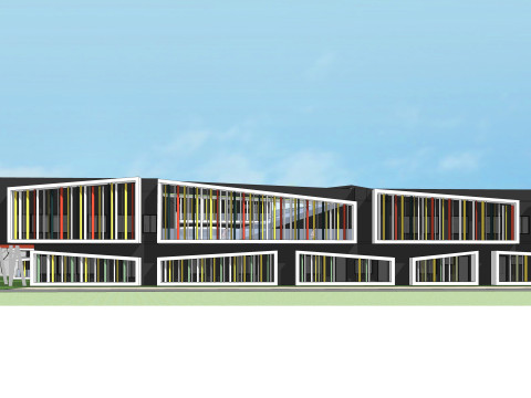 Primary School and Kindergarten -B6 Modèle 3D