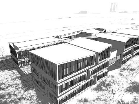 Primary School and Kindergarten -B6 Modèle 3D