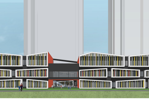 Primary School and Kindergarten -B6 Modèle 3D