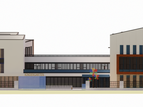 Primary School and Kindergarten -B7 Model 3D