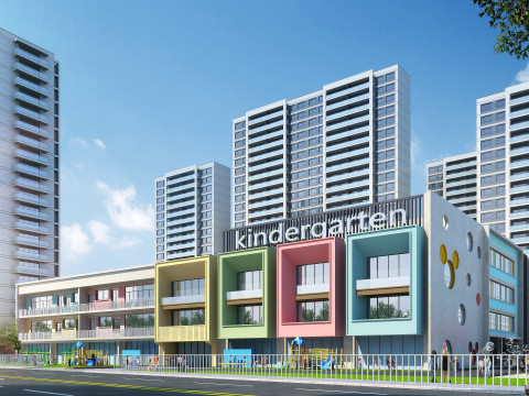 Primary School and Kindergarten -B8 3D Model