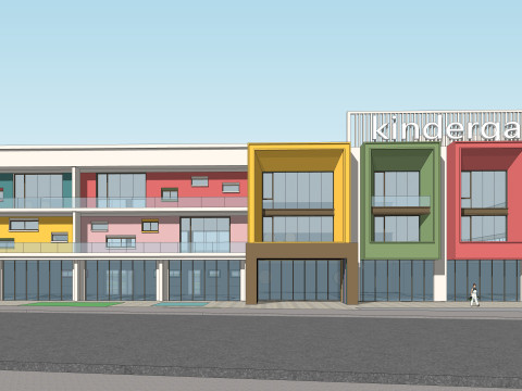 Primary School and Kindergarten -B8 Model 3D