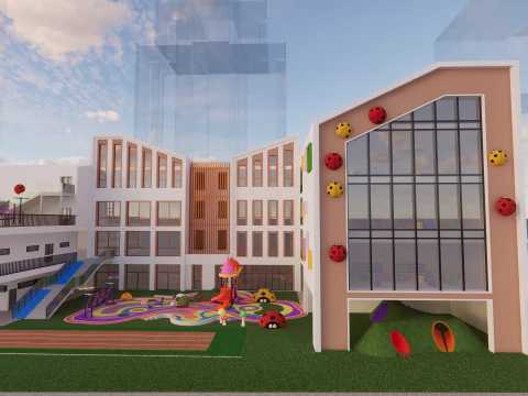 Primary School and Kindergarten -B9 3D Model