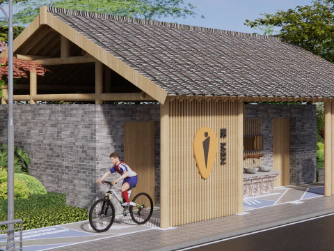 Public Restroom Building -B1 3D Model