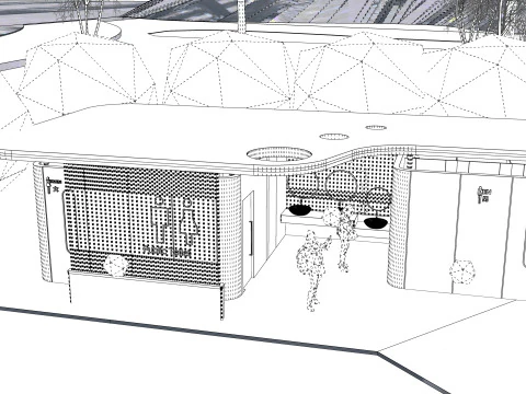 Public Restroom Building -B1 3D Model