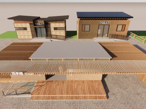 Openbaar toiletgebouw -B4 3D Model