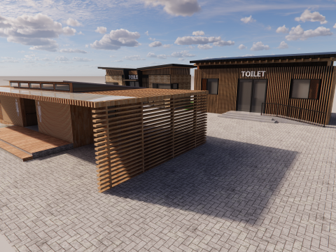 Public Restroom Building -B4 3D 模型