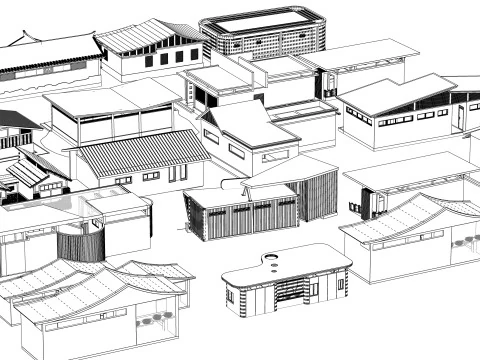 Public Restroom Building -B3 3D Model