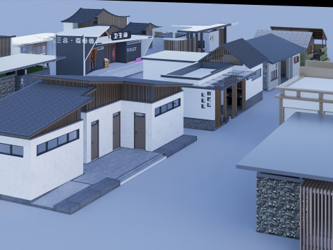 Public Restroom Building -B3 Model 3D