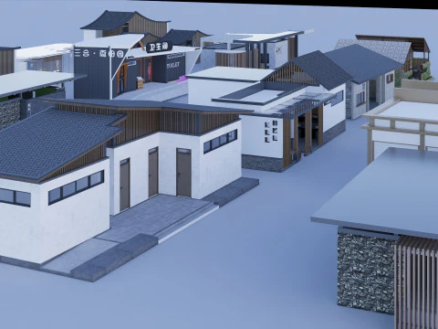Public Restroom Building -B3 3D Model