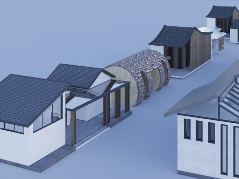 Public Restroom Building -B3 Model 3D