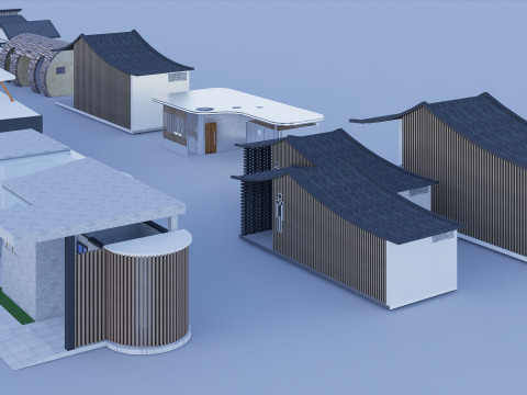 Public Restroom Building -B3 Model 3D