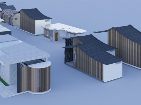 Public Restroom Building -B3 3D Model