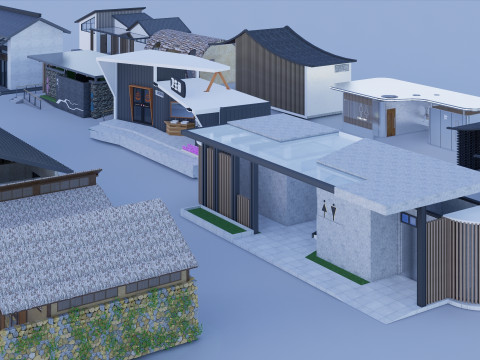 Public Restroom Building -B3 Model 3D