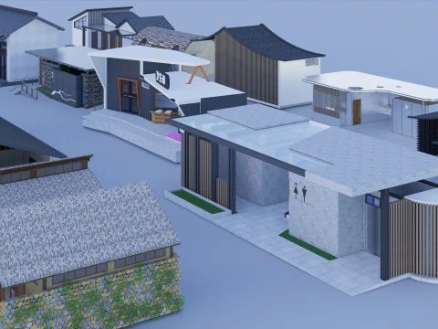 Public Restroom Building -B3 3D Model