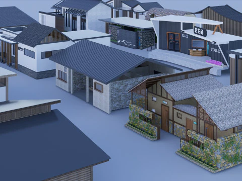 Public Restroom Building -B3 3D Model