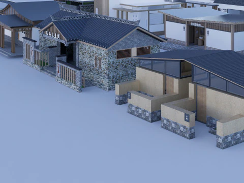 Public Restroom Building -B3 3D Model