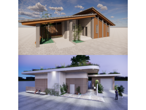 Public Restroom Building -B6 Model 3D