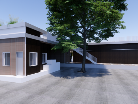 Public Restroom Building -B6 3D Model