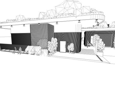 Public Restroom Building -B6 3D Model