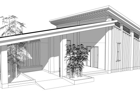 Public Restroom Building -B6 3D Model